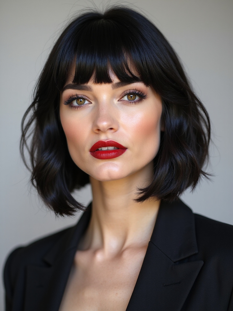 Classic French bob fringe