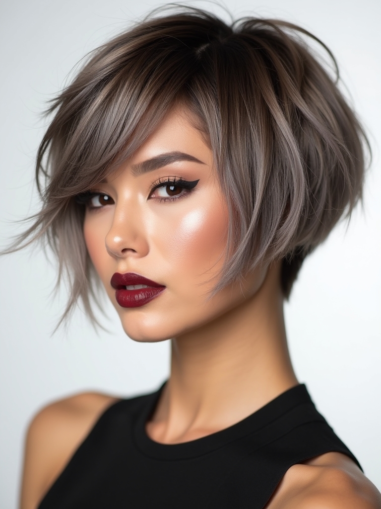 jaw skimming airy polished ease