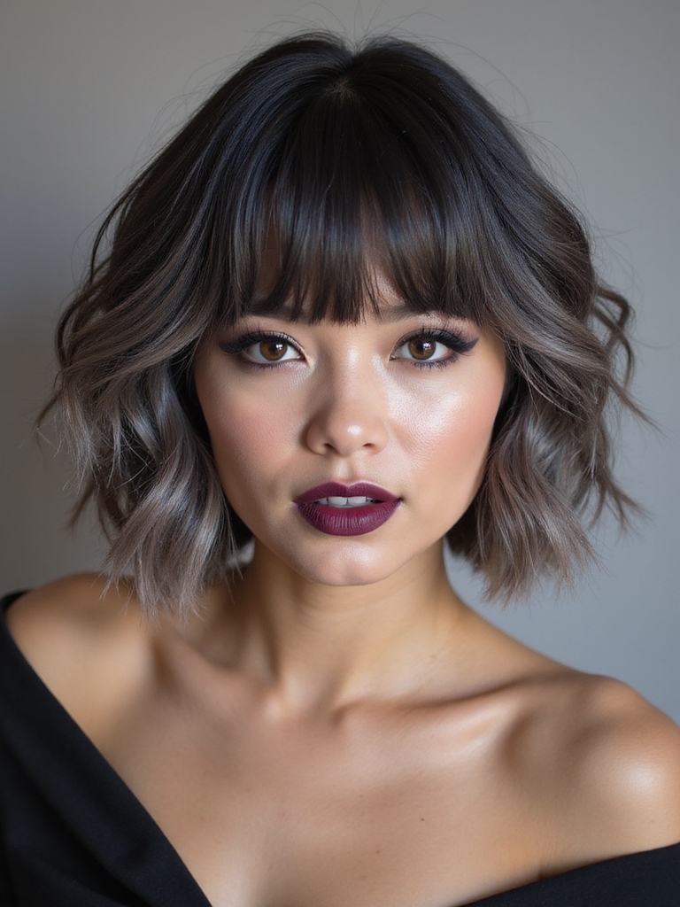 jaw skimming blunt bob