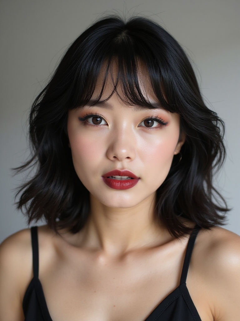korean bangs for effortless vibes