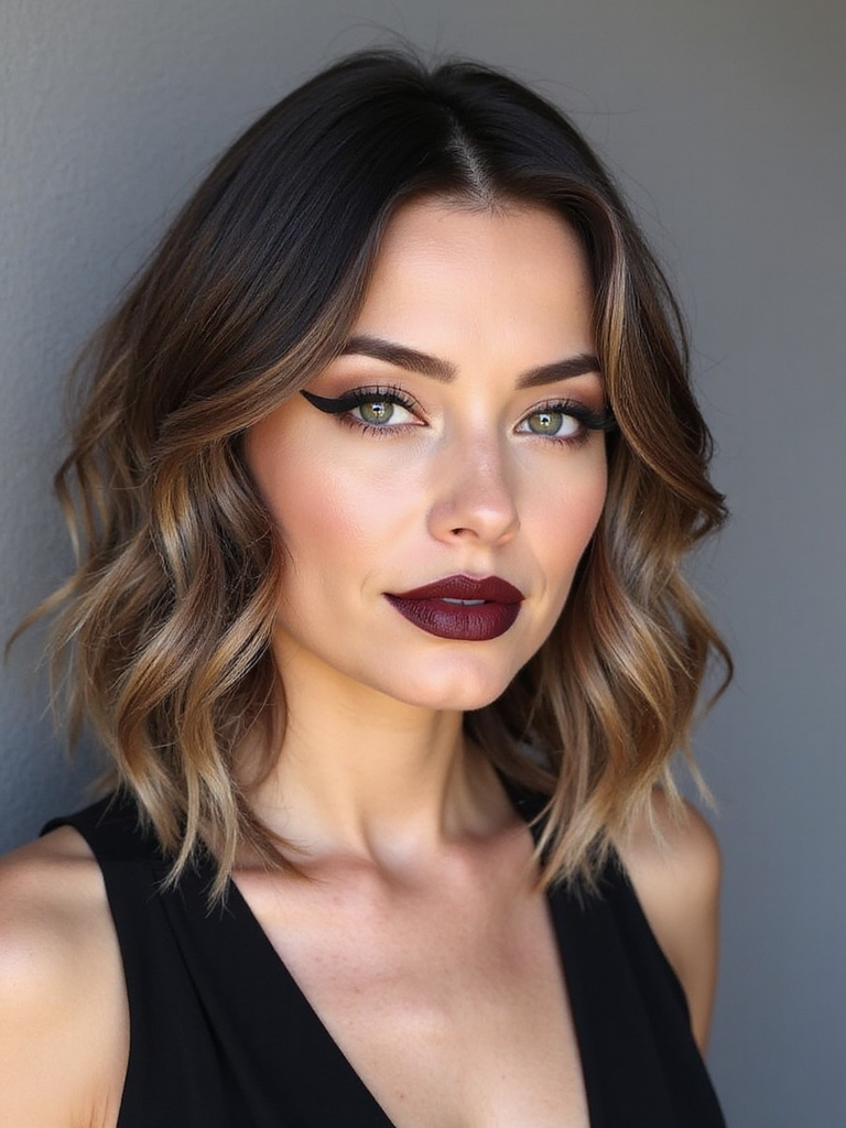 layered a line bob detailing