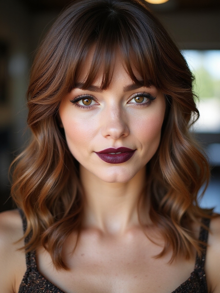 layered bangs transform hairstyle