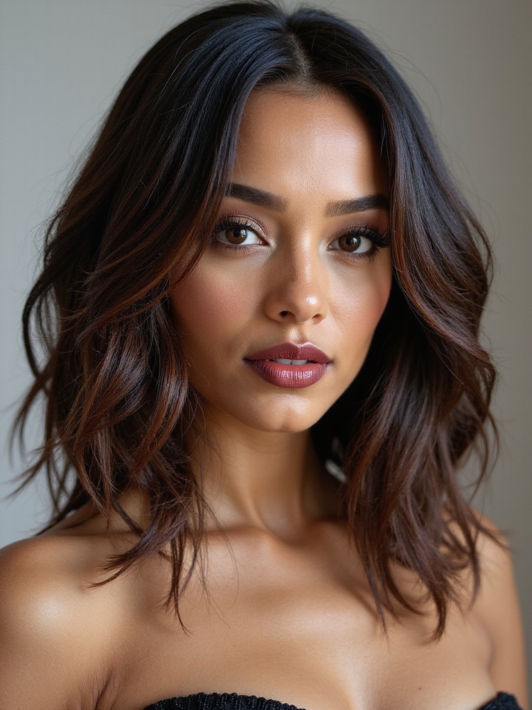 A layered braided bob