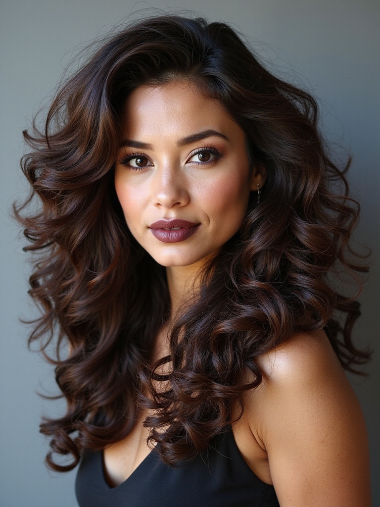 layered defined bouncy curls