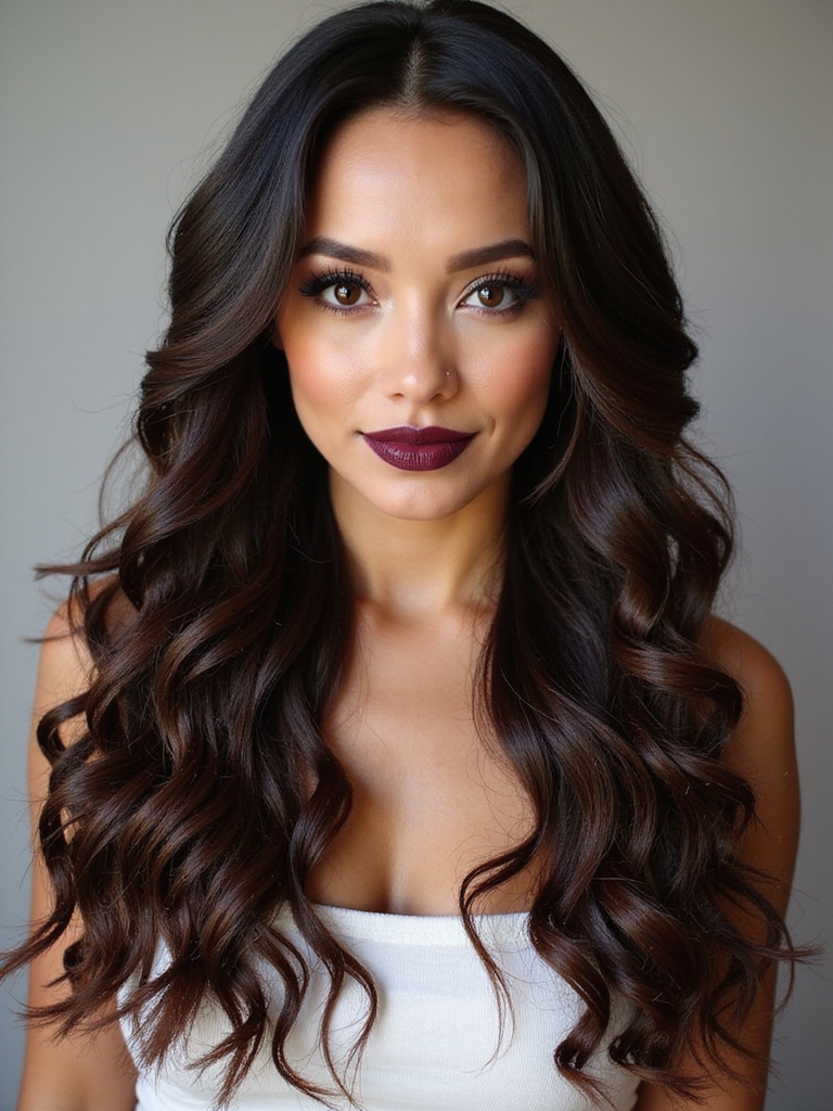 layered french curl braids