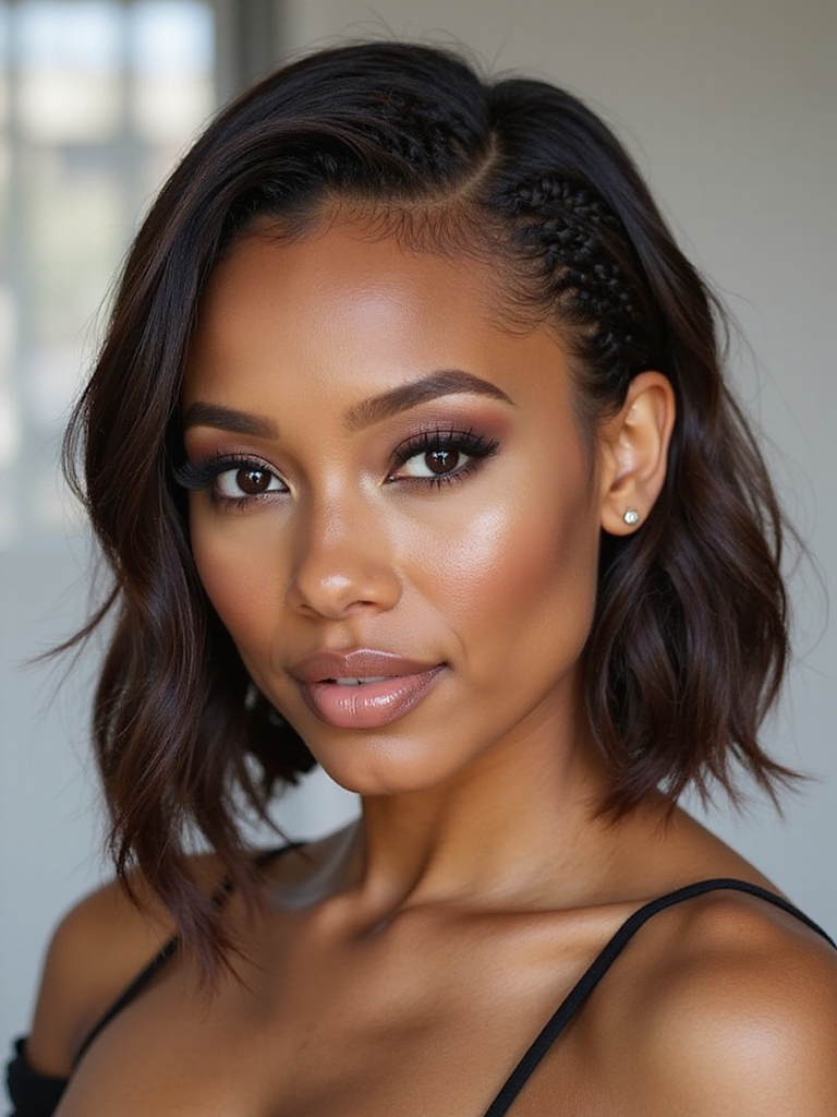 layered knotless volumized bob