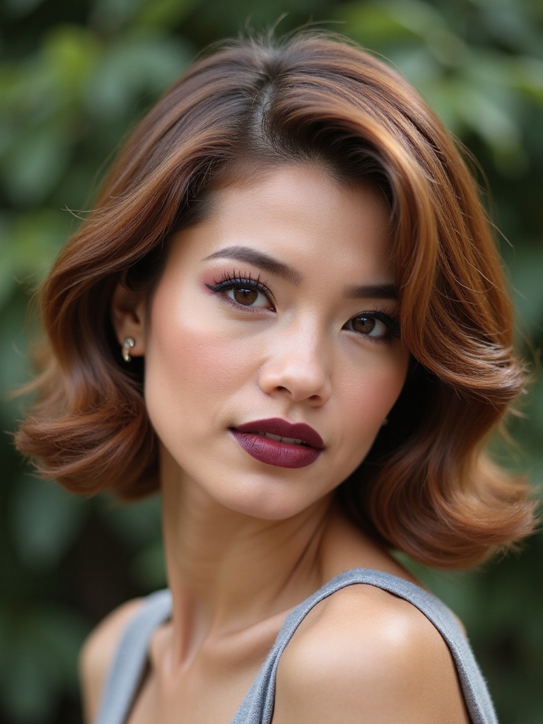 layered mid length flipped ends