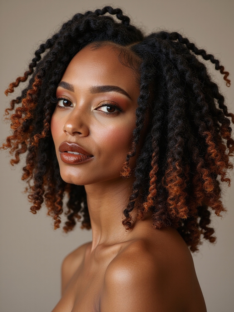 freeform dreadlocs growing in organic irregular sections showing natural joining points