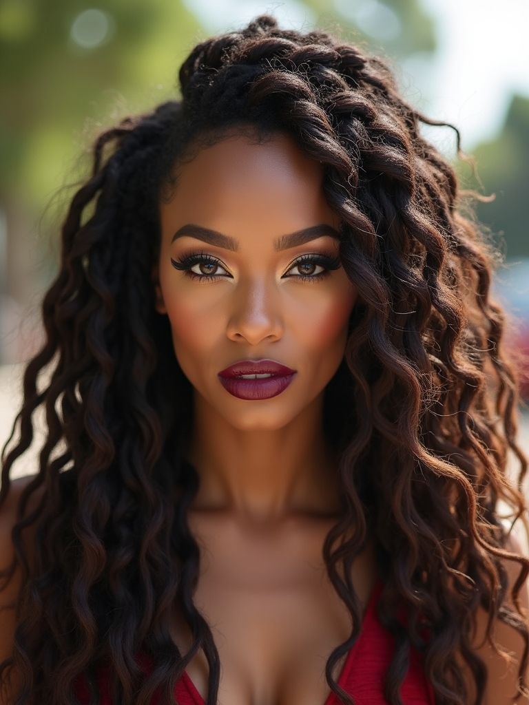 Jumbo boho faux locs with bold volume