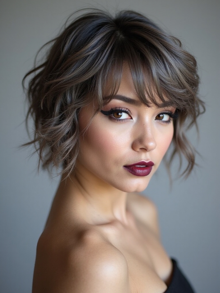 lightweight layered wolf cut