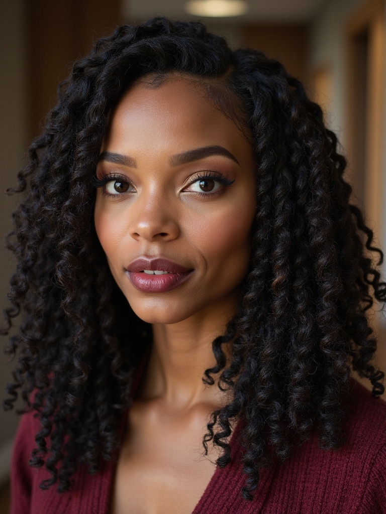 Soft natural-look faux crochet locs