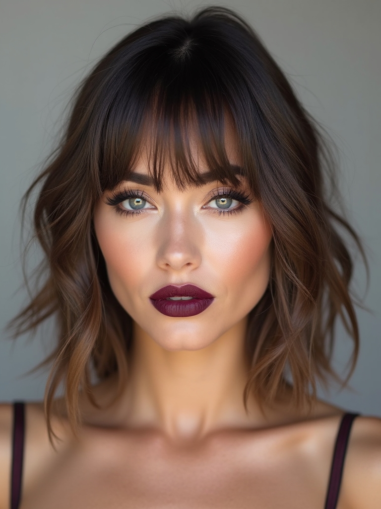 lightweight tapered center bangs