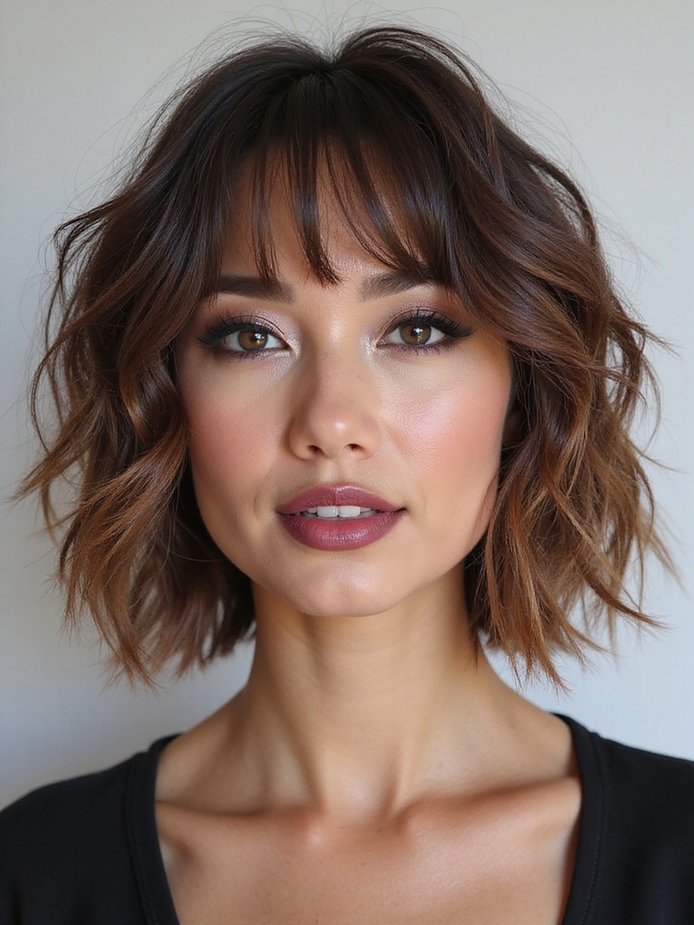 lightweight tousled airy bob