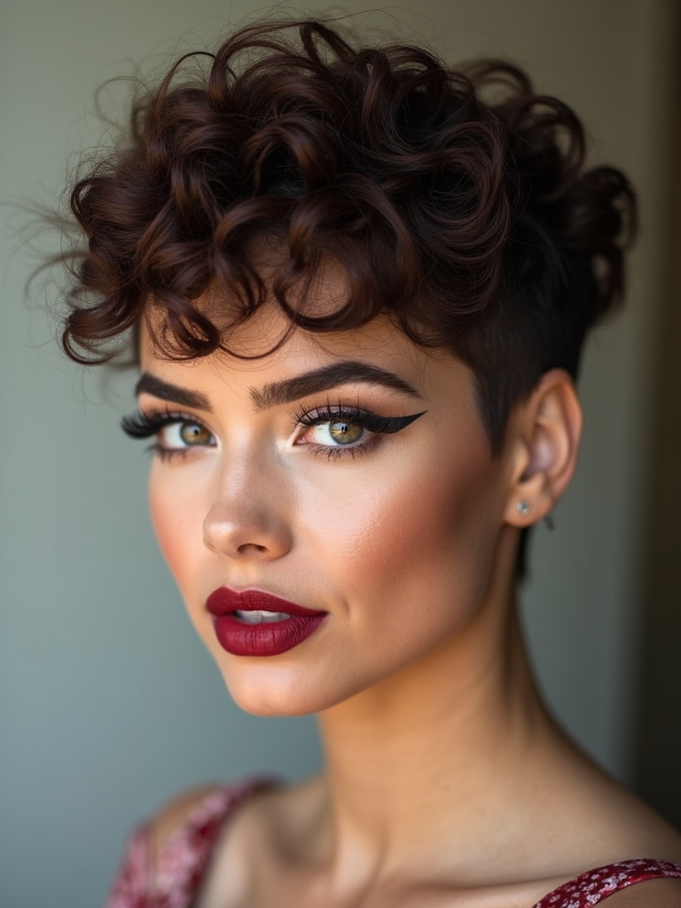 lightweight undercut pixie curls