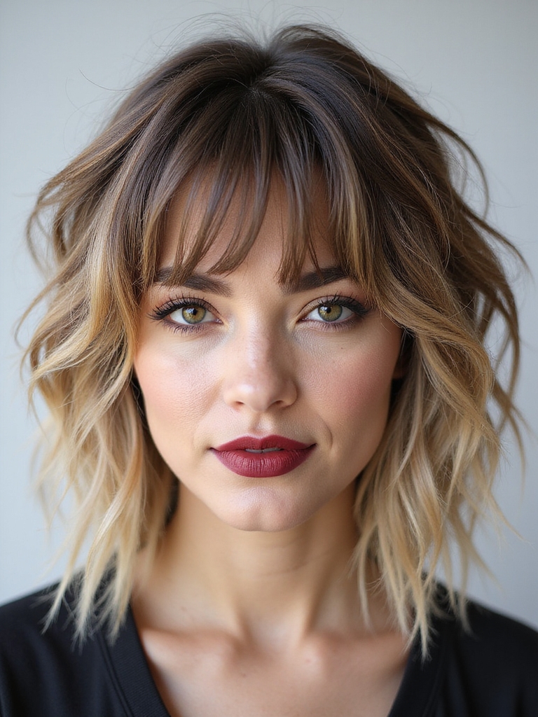 lived in balayage wolf cut