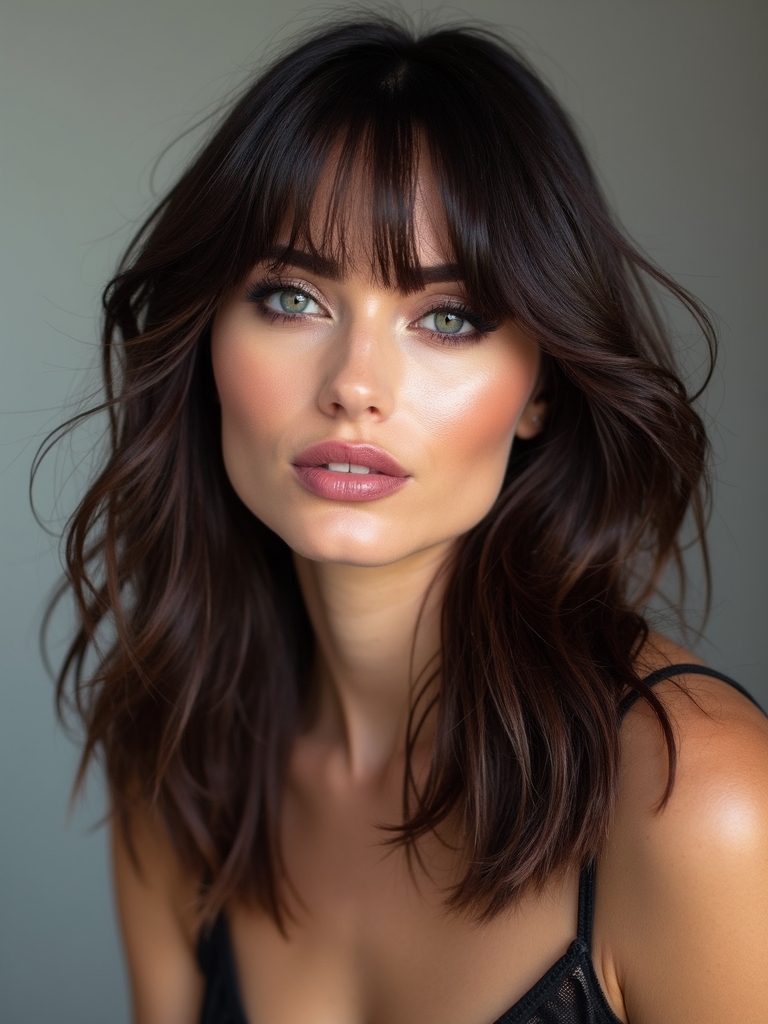 long blended face framing layers