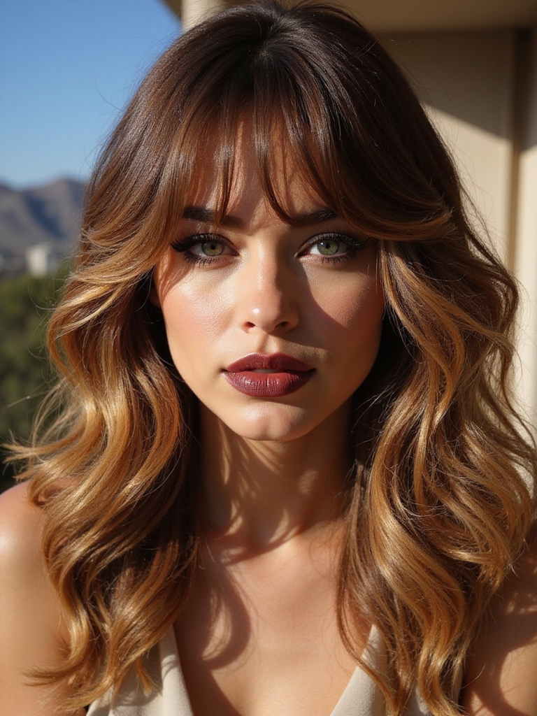 long layered feathered movement