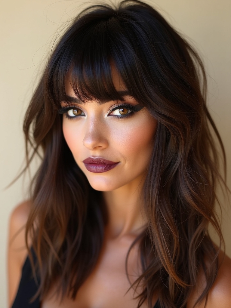long layered wolf cut