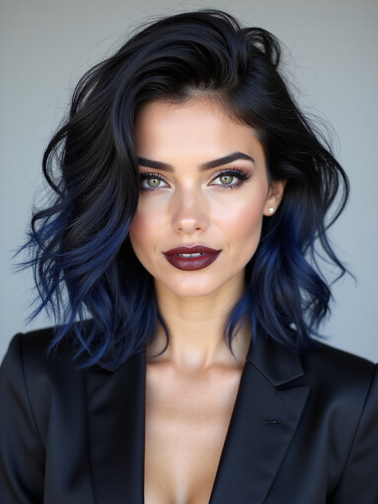 long swept top pixie contrasts