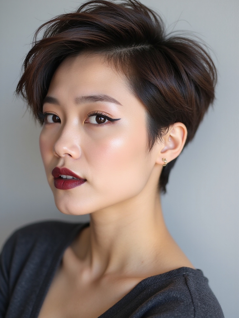 long top feathered pixie
