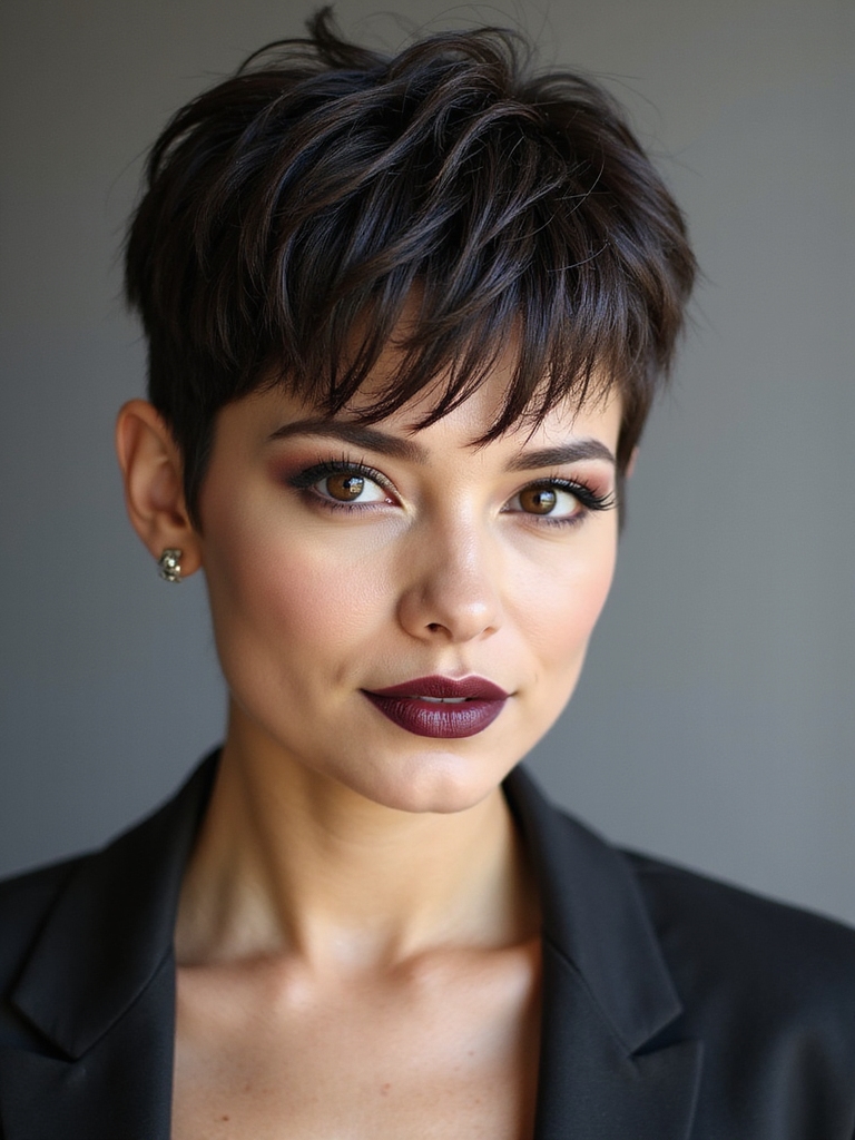 A long-top pixie with a faded undercut
