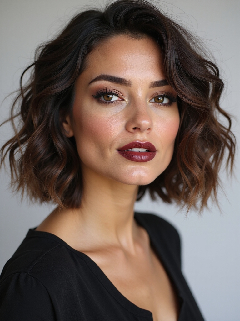A bohemian braided bob
