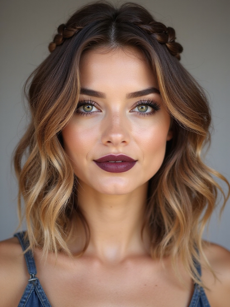 A bob with side-swept boho plaits