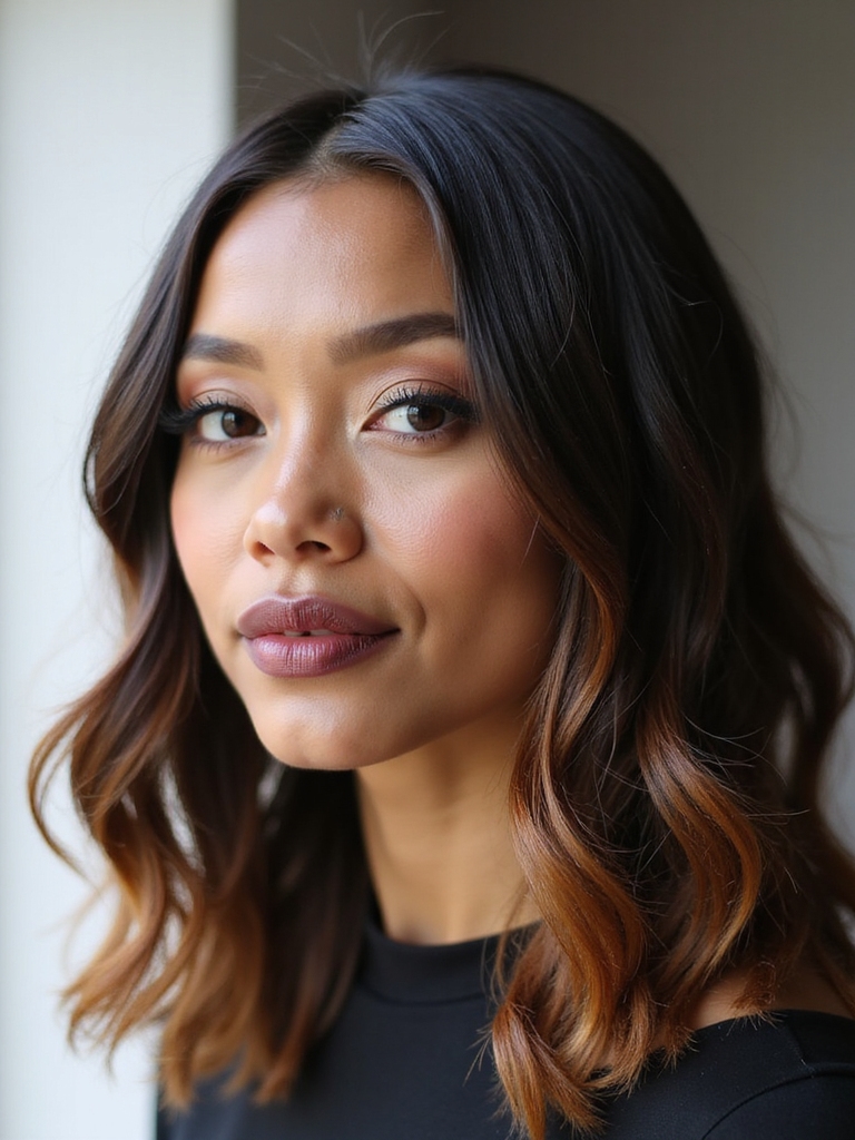 Shoulder-length loc bob framing the face