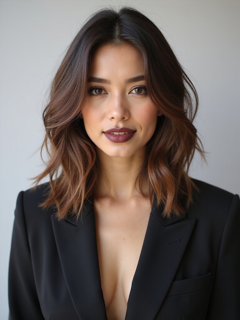 A lob with soft grown-out layers that need little upkeep