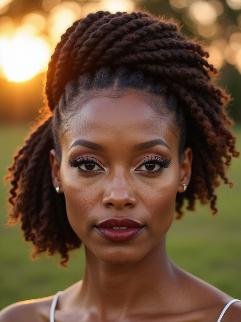 low wrapped classic loc chignon