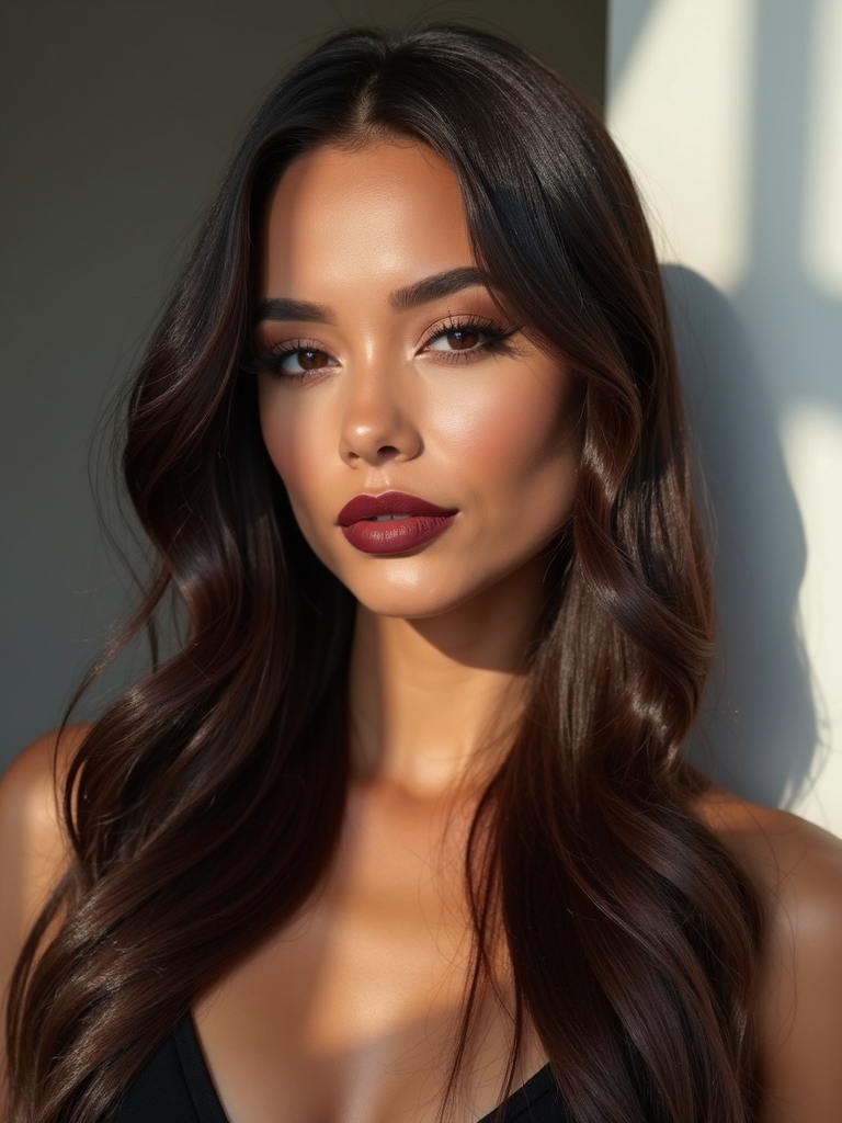 mid length graduated face framing layers