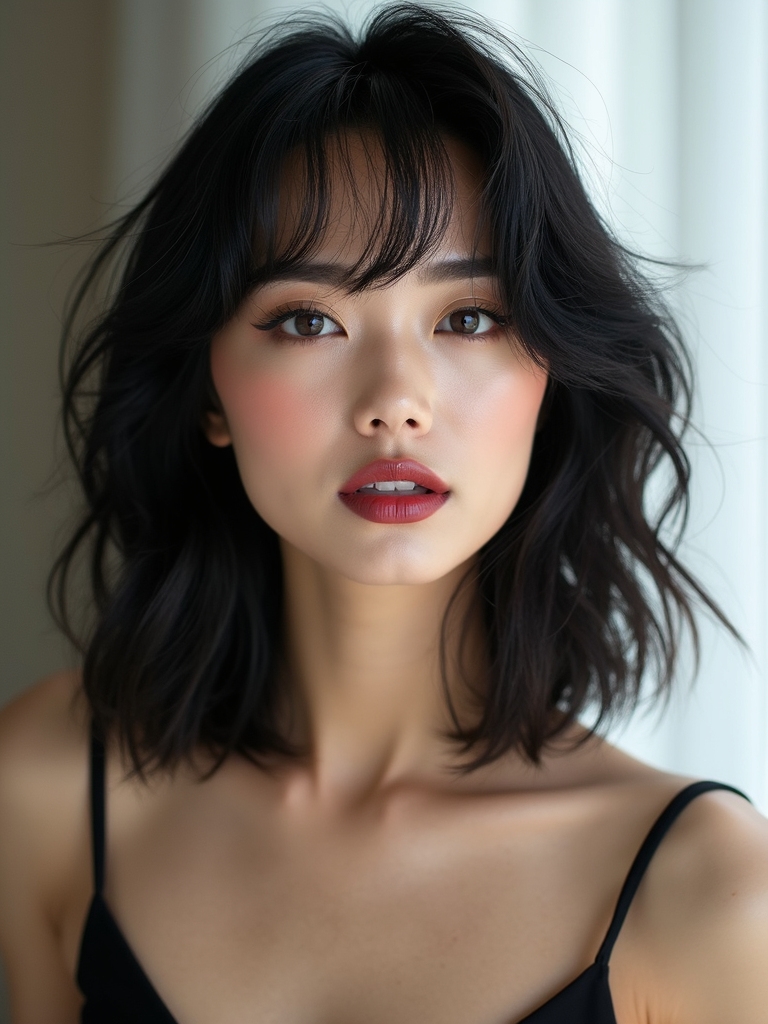 mid length layered everyday volume