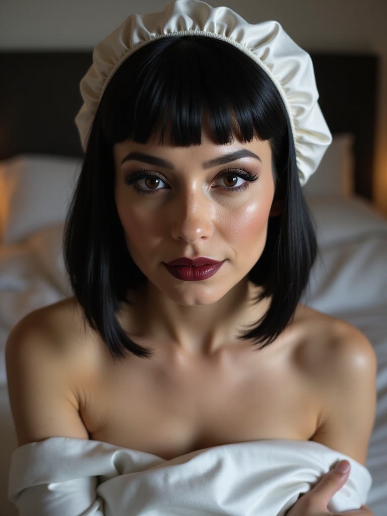 Nighttime maintenance for a knotless bob to control frizz
