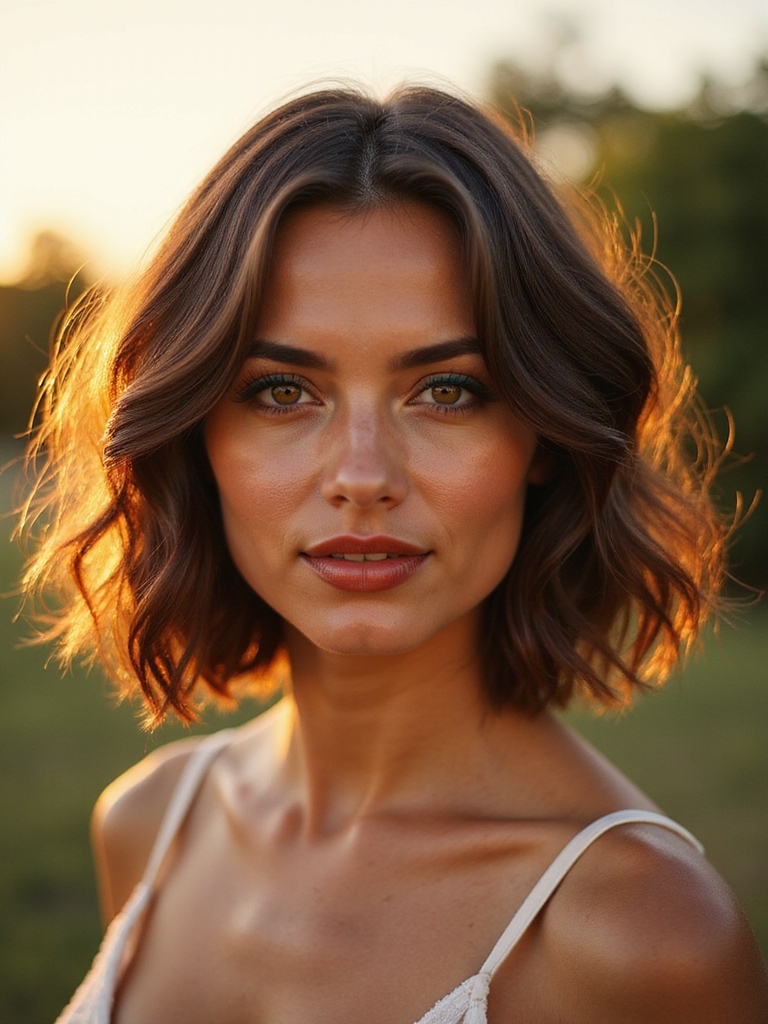 Heatless wavy bob
