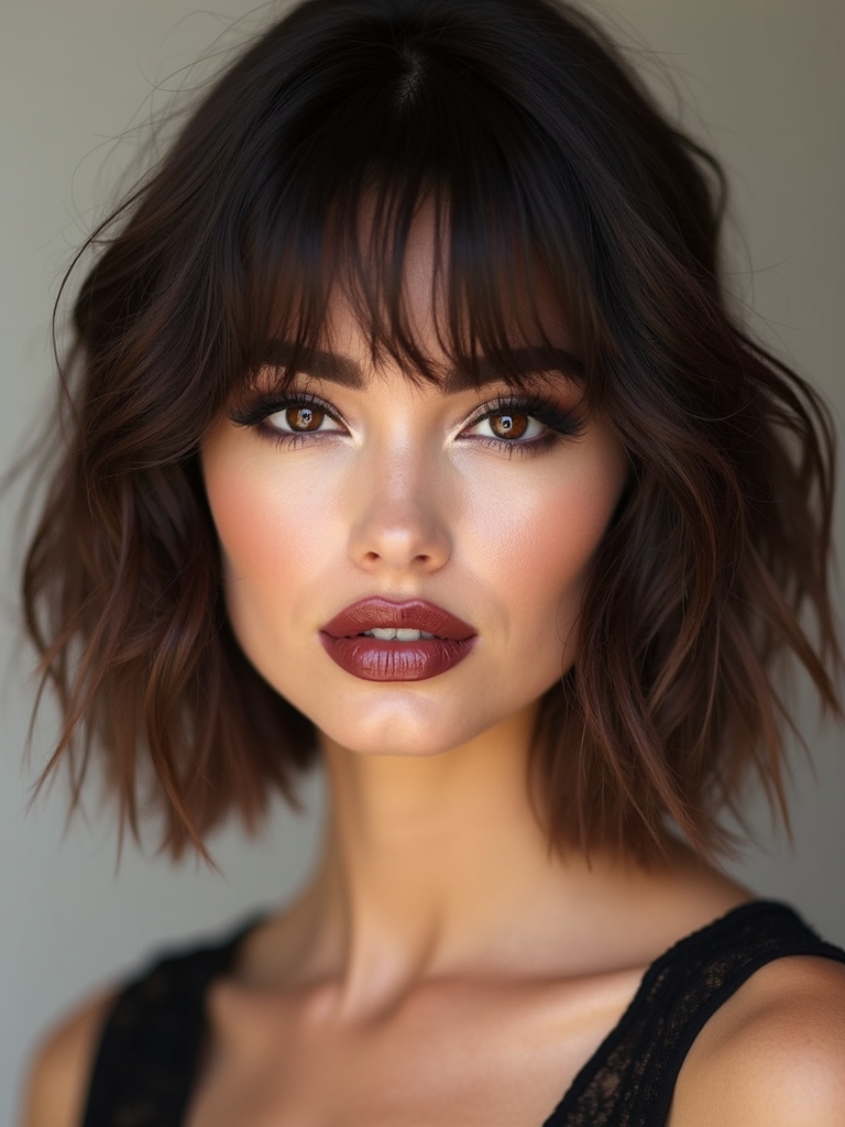 piecey airy textured tousled bob