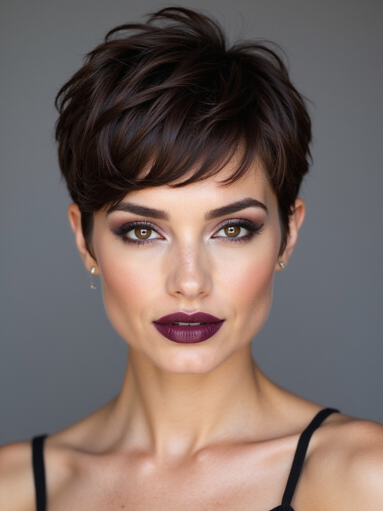 piecey matte textured pixie