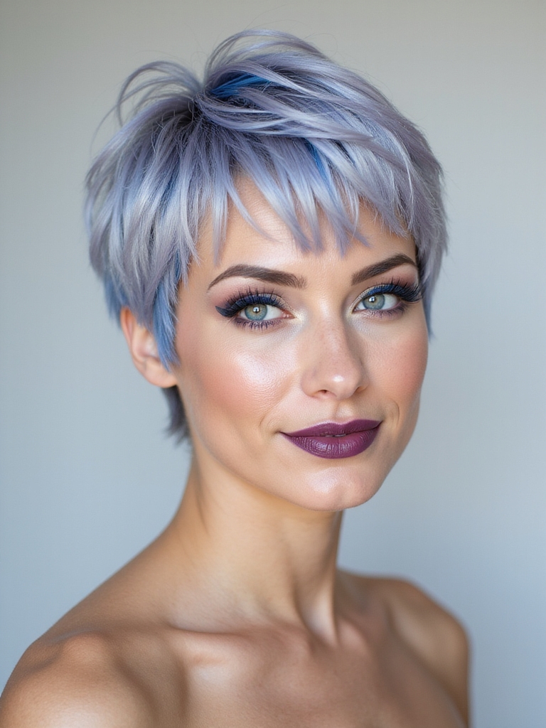 pixie haircut color experimentation