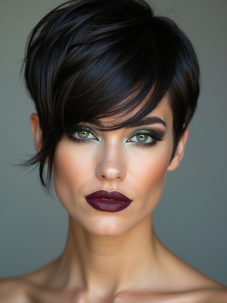 pixie with long bangs