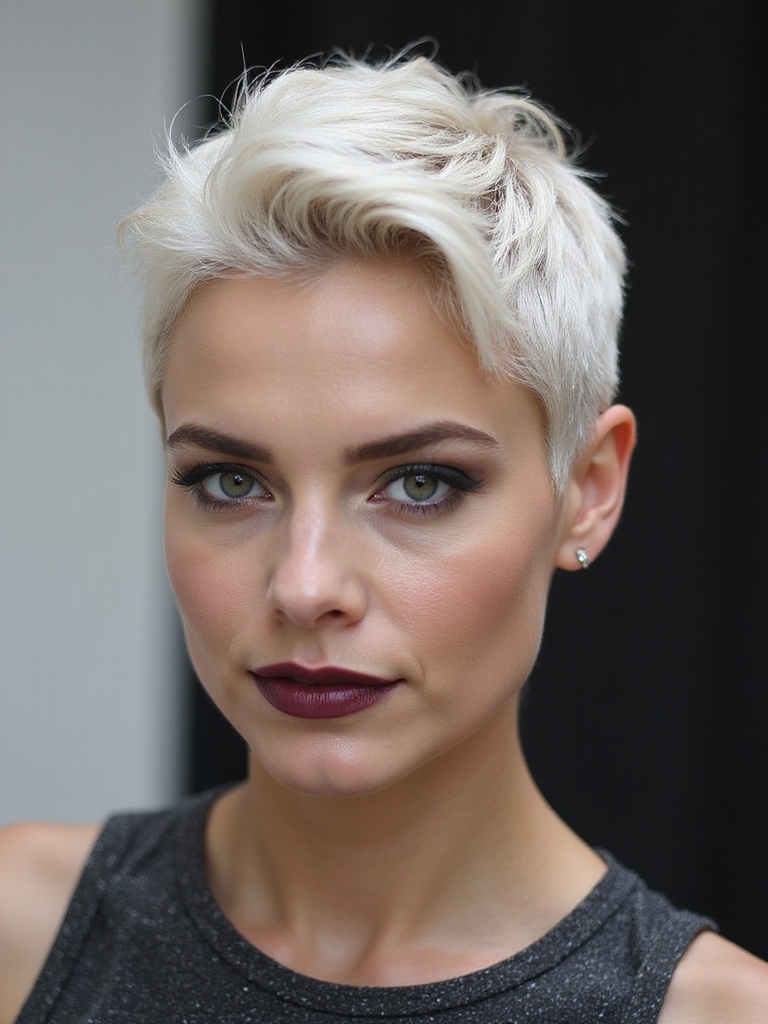 platinum pixie with shadow root