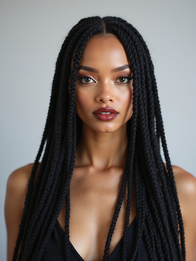 polished mid back rope locs