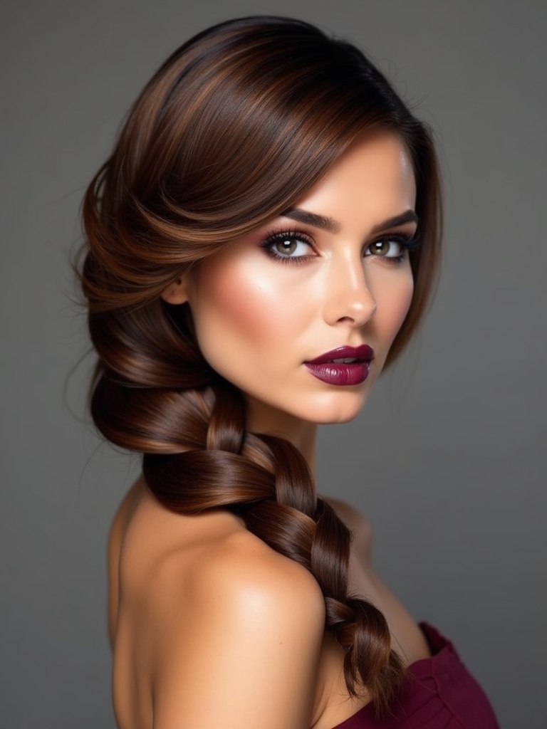 pull through braid with bangs