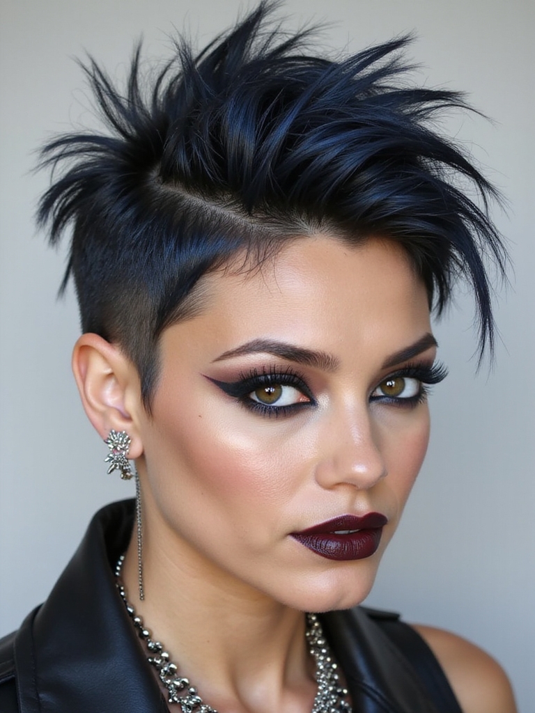 punk inspired metal hair accents