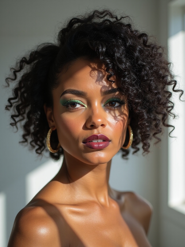 Wash-and-go curly bob