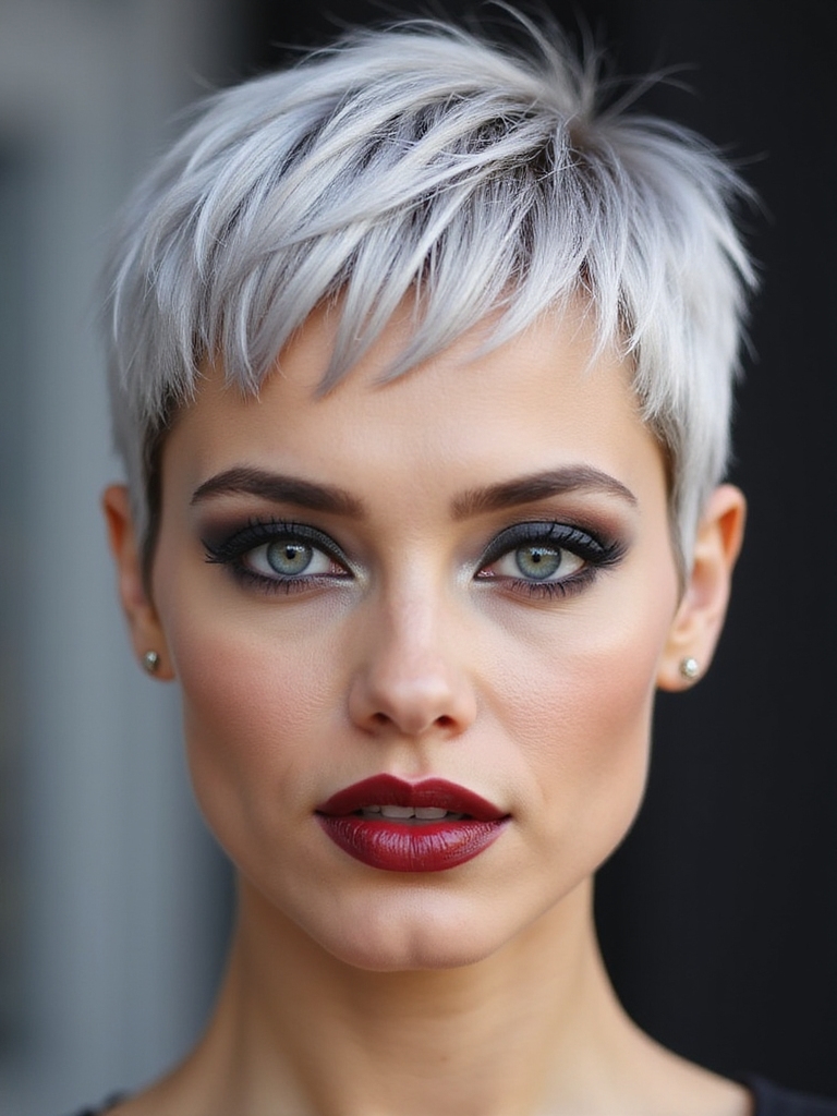 razor cut piecey textured pixie