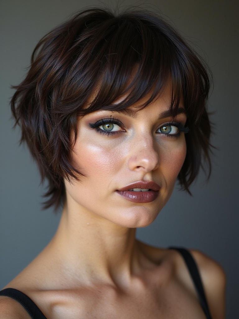 razor cut textured shag confidence