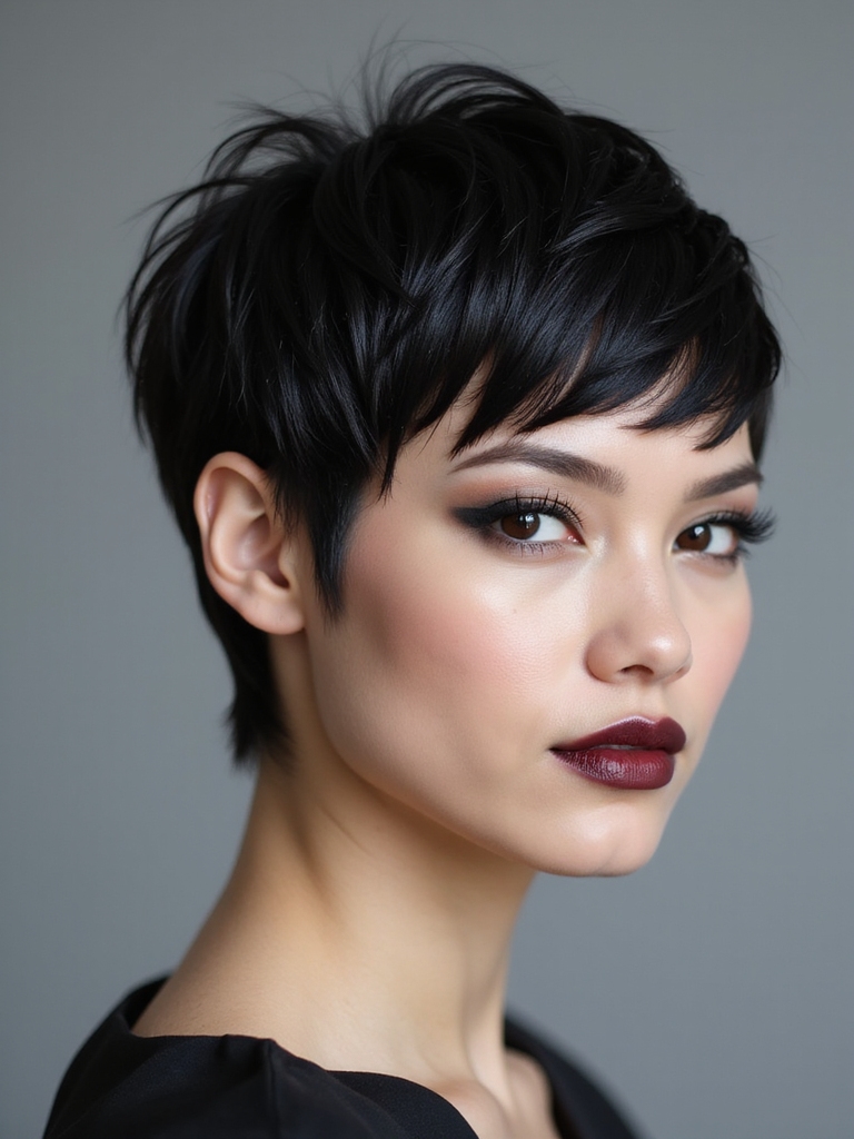 razor sharp micro fringe pixie