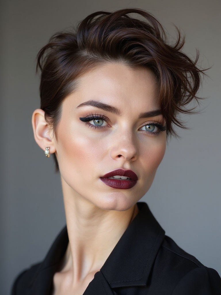 razor textured airy pixie cut
