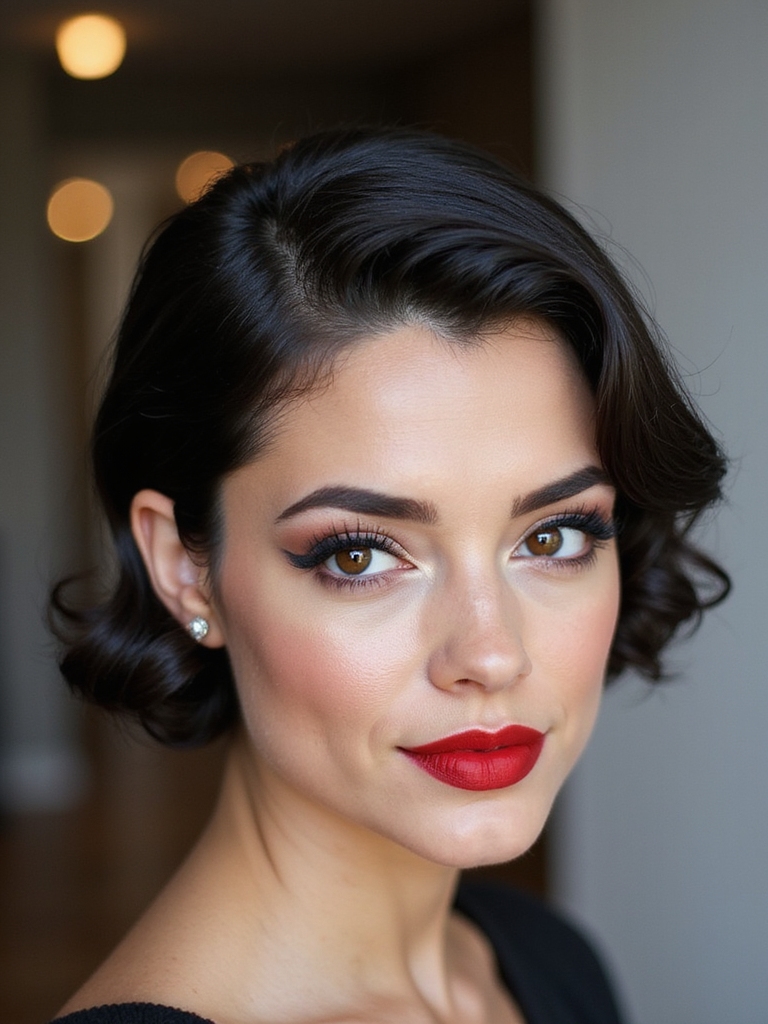 retro finger wave pixie sculpting