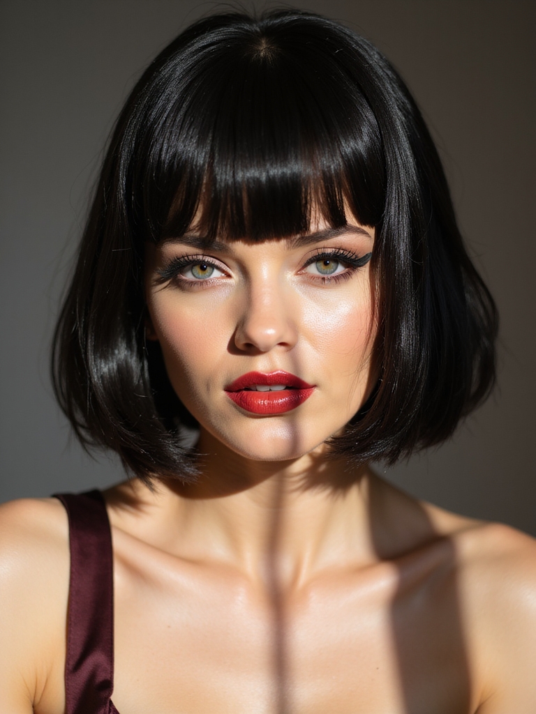 retro flip out blunt bob