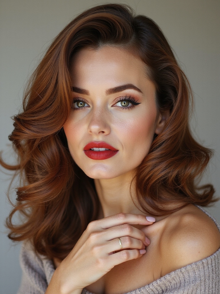 retro glossy roller set layers